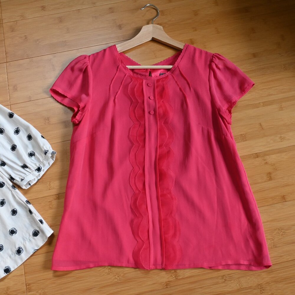 Boden Limited Edition silk short sleeve top